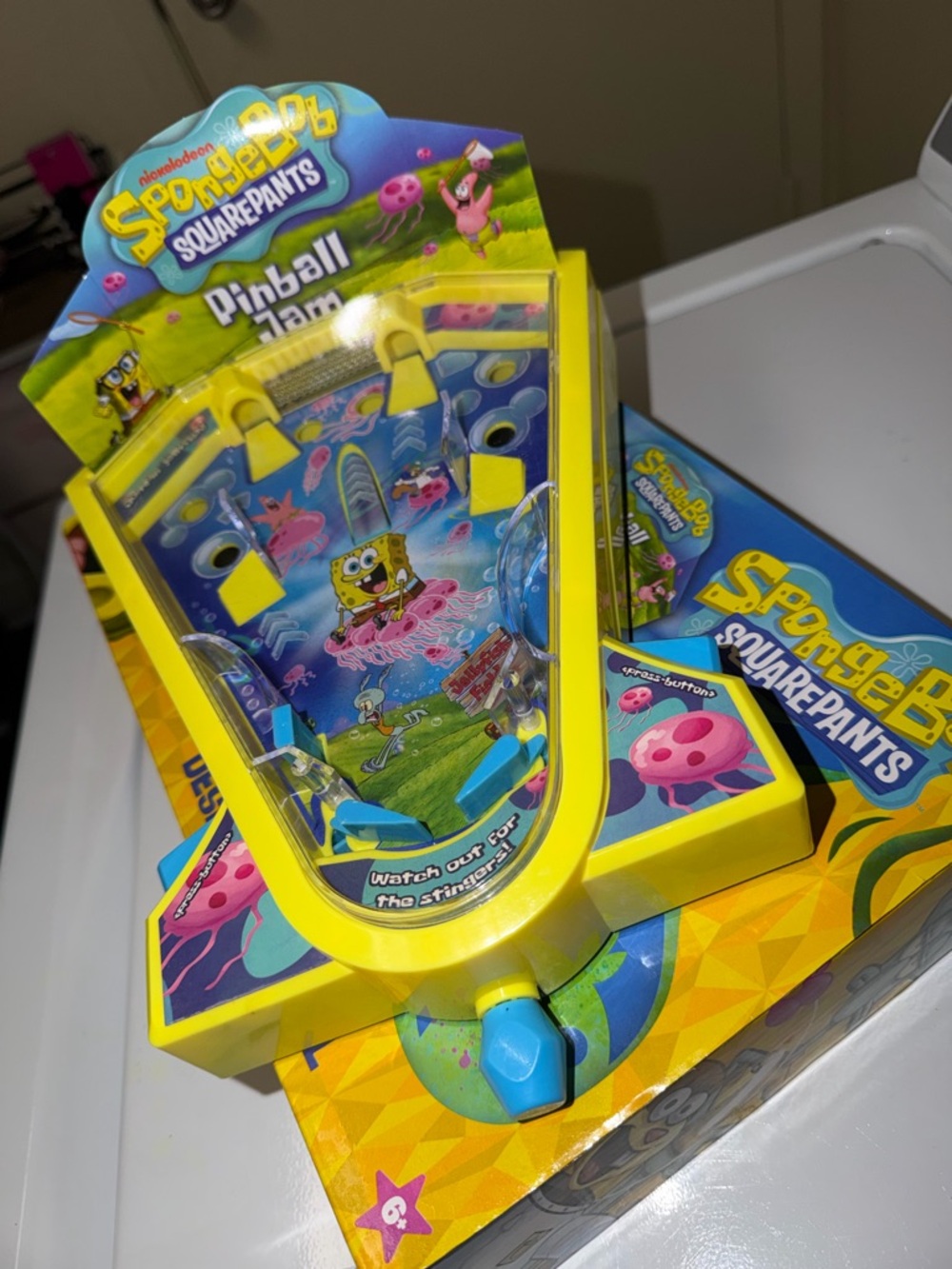 SpongeBob SquarePants Yellow Pinball Game - Kids Toy
